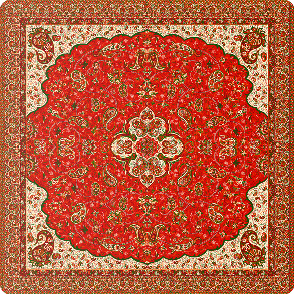 رومیزی مربع ترمه طرح شاه عباسی کد 810