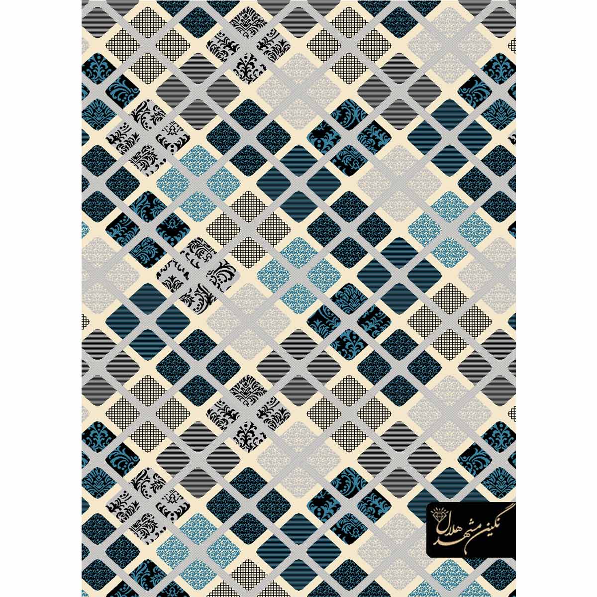 گلیم ماشینی مدرن طرح مربعی