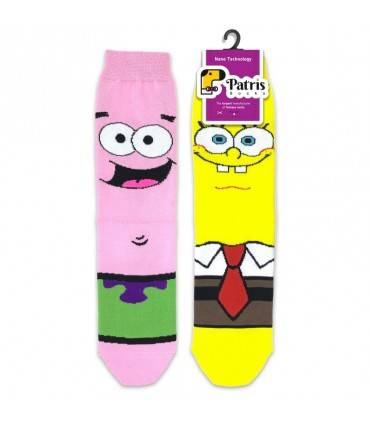 جوراب ساقدار صاف تا به تا باب اسفنجی و پاتریک