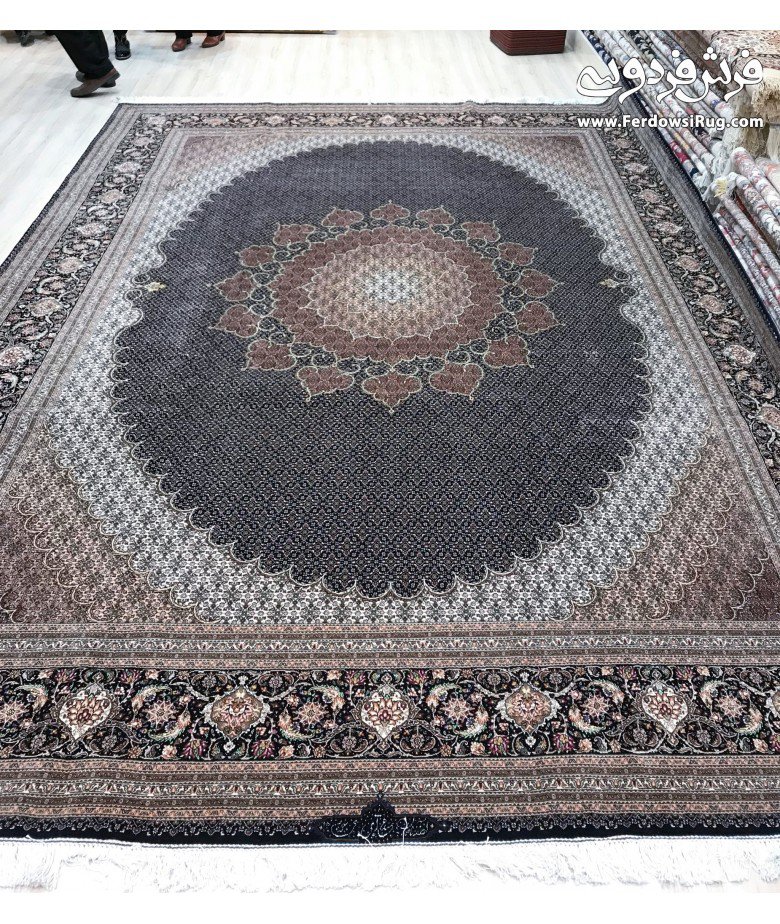 جفت فرش دستباف 12 متری ریزماهی عبداللهی تبریز