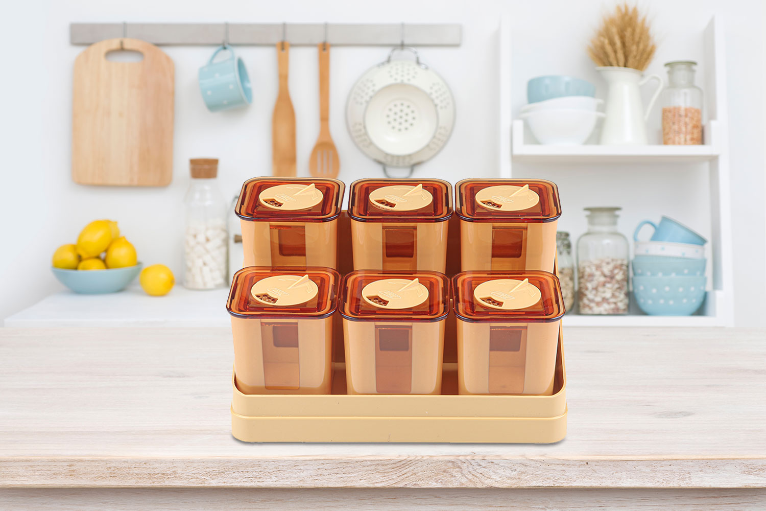 جای ادویه مربع پایه دار