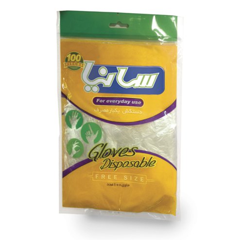 دستکش یکبار مصرف پلاستیکی با بسته بندی سلفونی