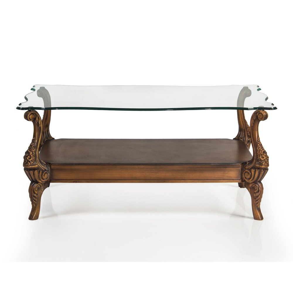 the table in front of the sofa