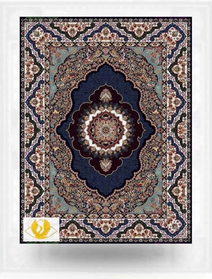 فرش ماشینی – اطلسی 700 شانه سرمه ای