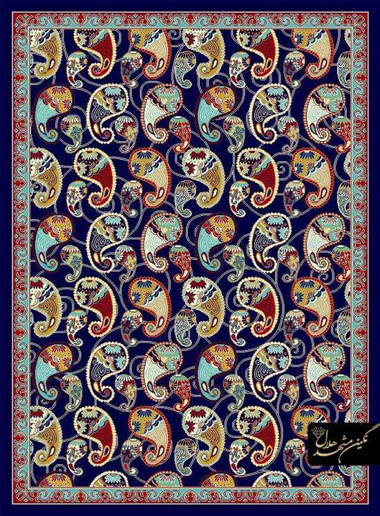 گلیم ماشینی طرح اسلیمی 517