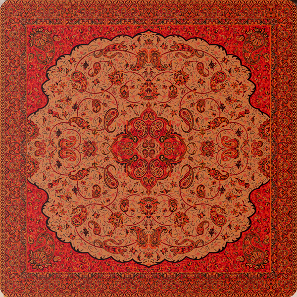 رومیزی مربع ترمه طرح شاه عباسی کد 833