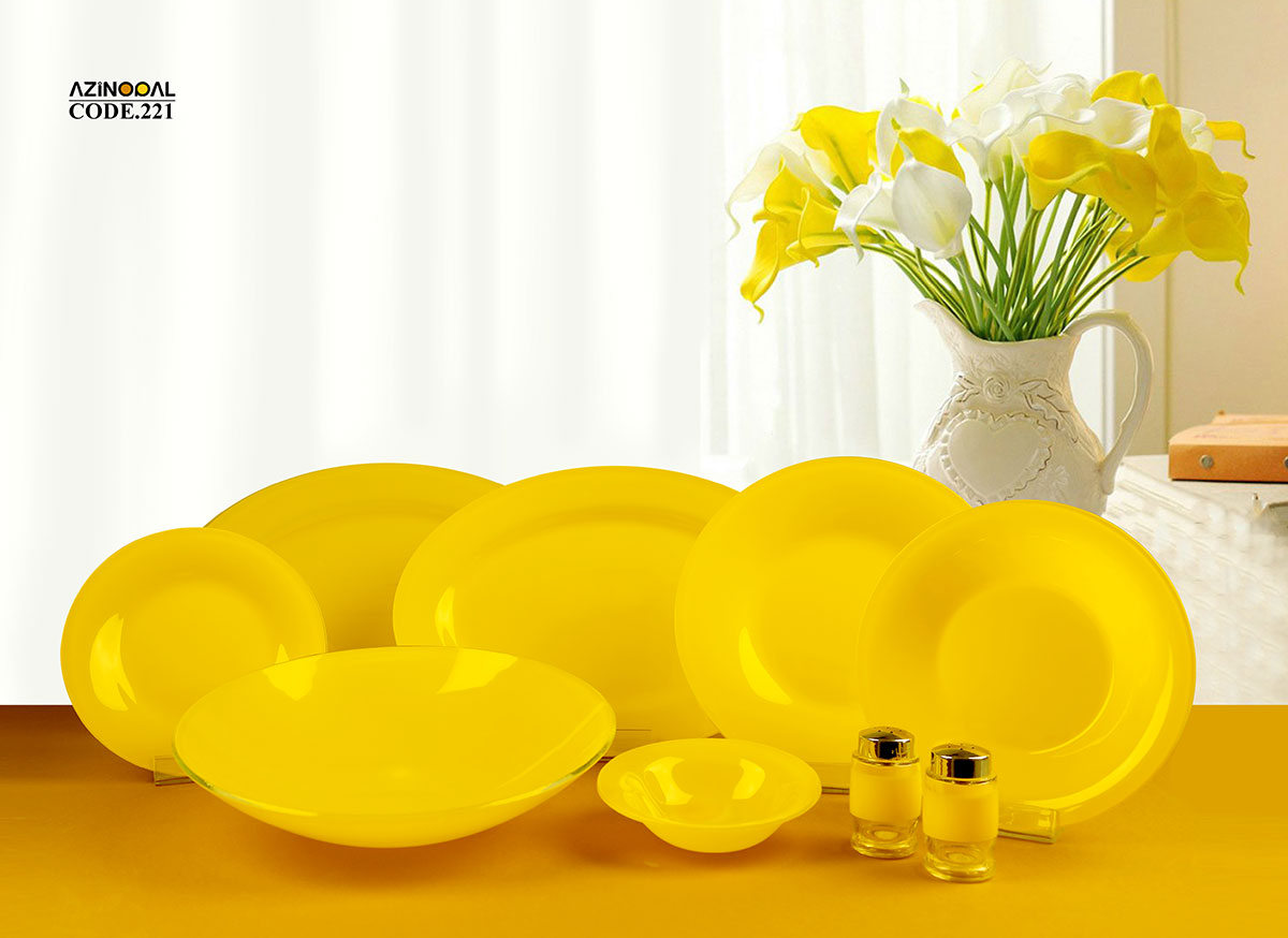 سرویس غذاخوری 28 پارچه طرح زعفران کد 221