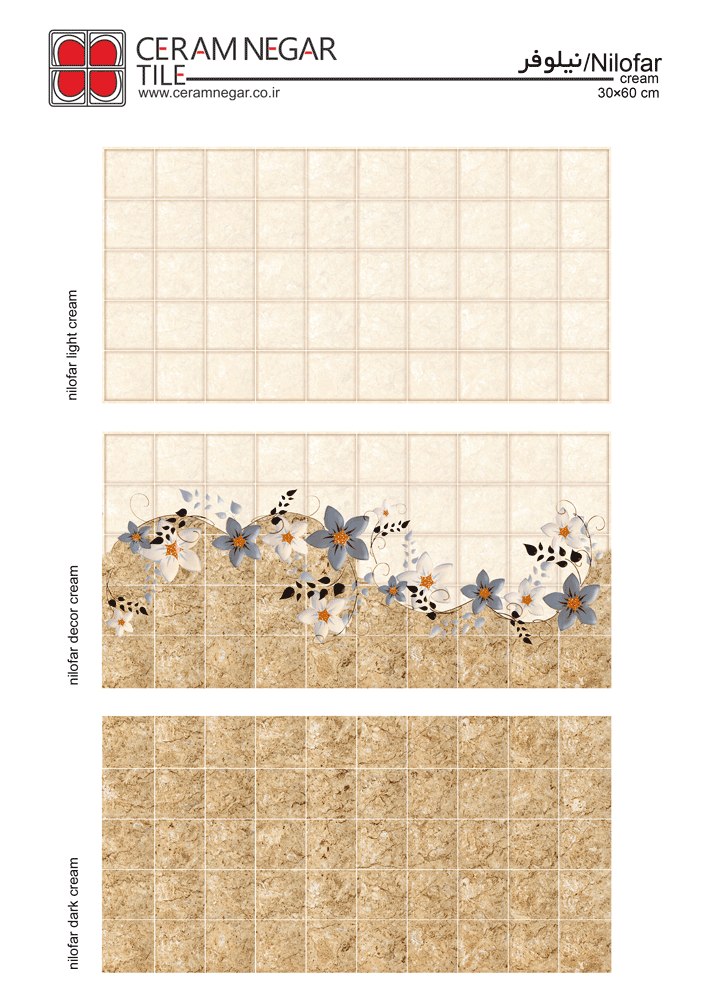 Nilofar 30×60 cream shiny