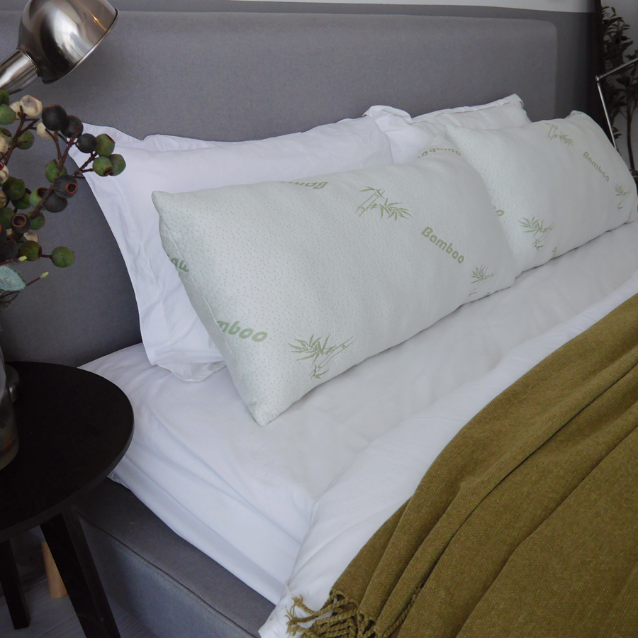 Breathable Bamboo Fiber Pillowcase Filled With Polyester Filling Pillow