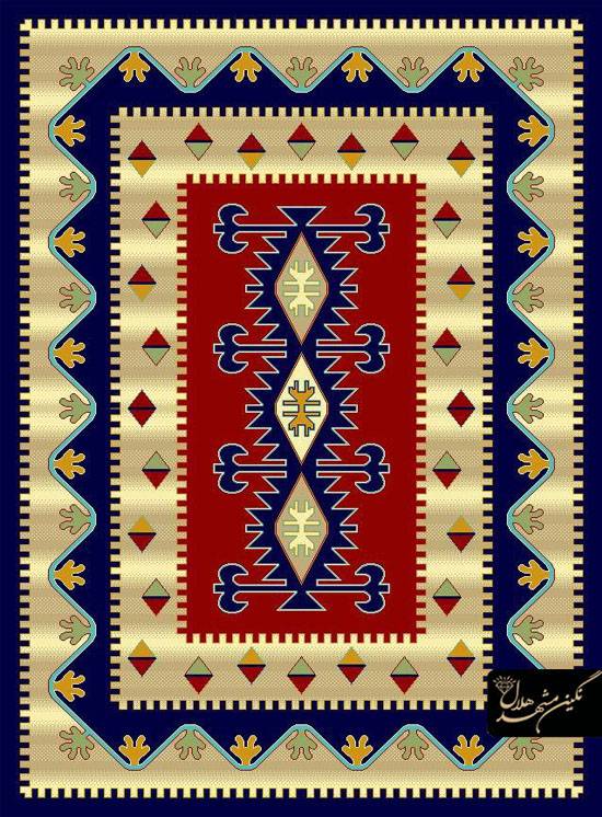 گلیم ماشینی طرح سنتی اصیل 516