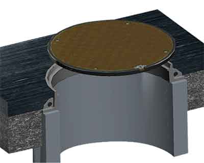 GRP manhole door