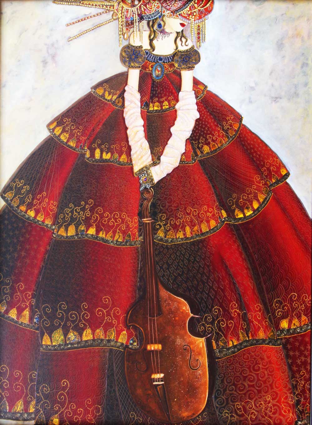 تابلو بوم زن و موسیقی