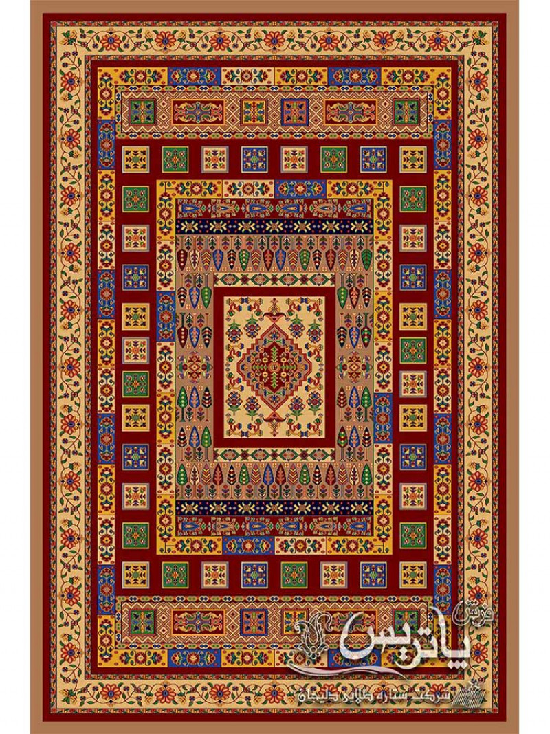 فرش گلیم مهربان شکلاتی ۴۰۰ شانه