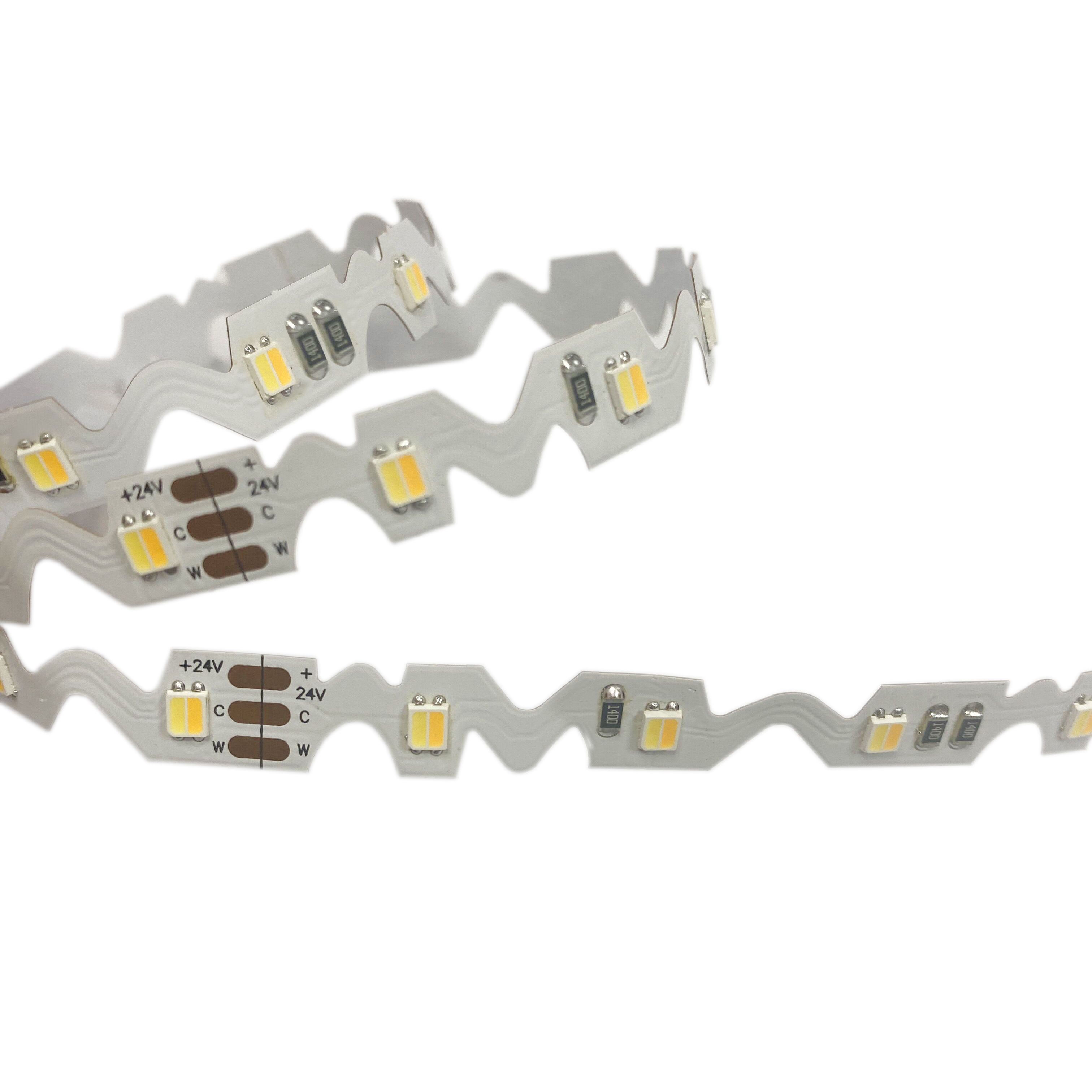 2835 60leds/m CCT 2in1 24V 8mm （S shape）12w/m