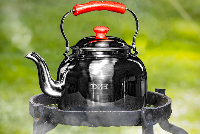 کتری استیل لوله ای براق مدل بیستون