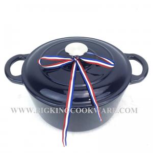 قابلمه چدن گرد میناکاری شده 23 سانتی متر