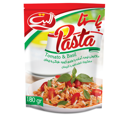 پاستا گوجه و ریحان الیت