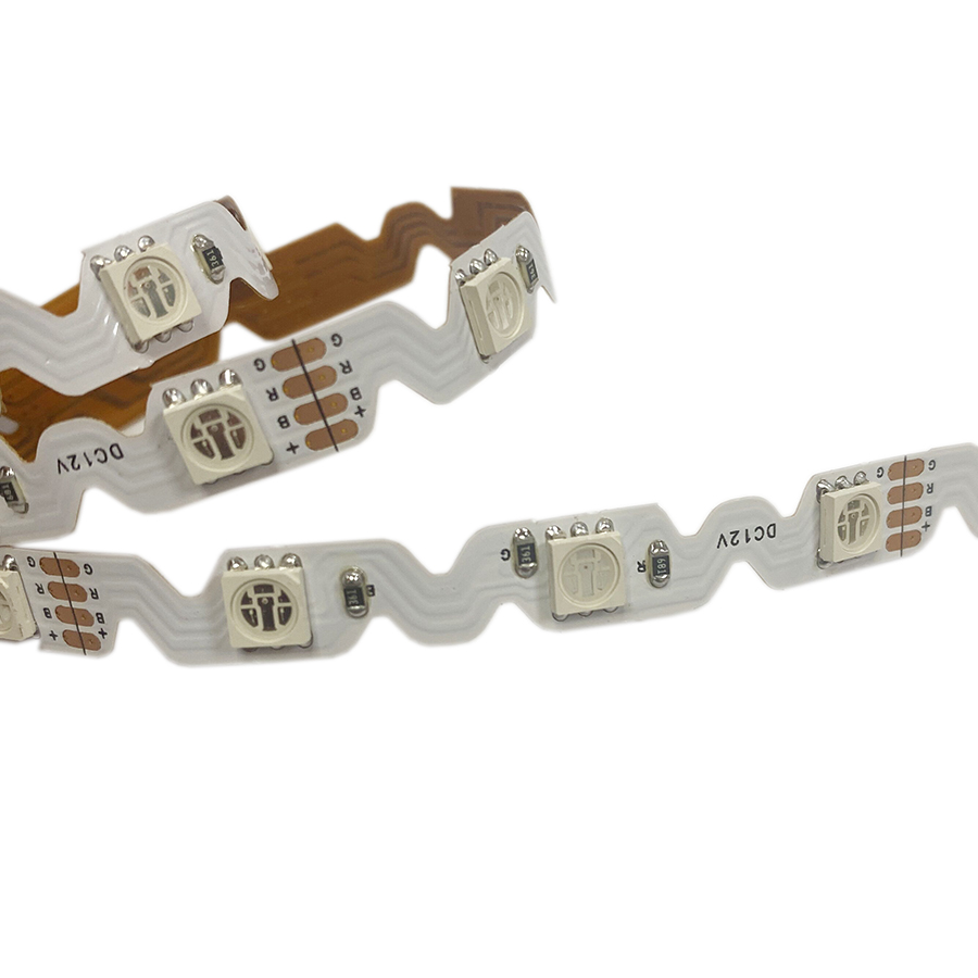 5050 48leds/m RGB 12V 8MM（S shape) 8w/m