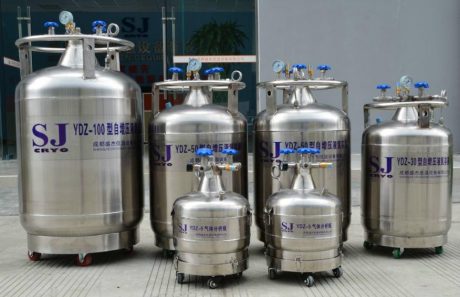 Liquid nitrogen tanks
