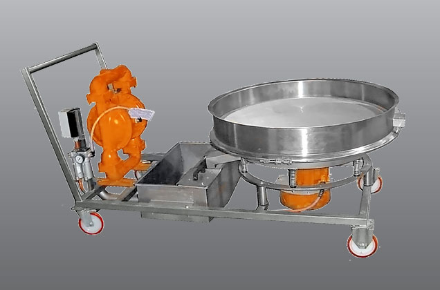 واگن پمپ دیافراگمی و الک ویبره به همراه مگنت۱۲۰۰