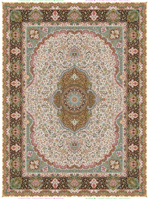 فرش 1200 شانه طرح شاه عباسی