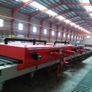 Radiant furnace slab line