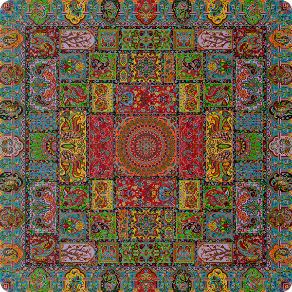 رومیزی مربع ترمه طرح وصال کد 805