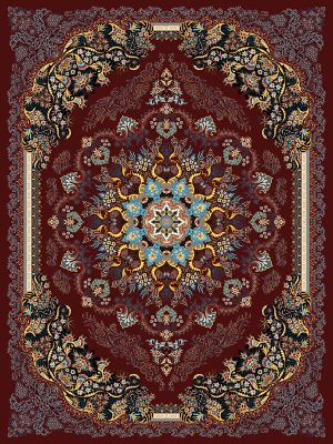 فرش 700 شانه طرح گیسو