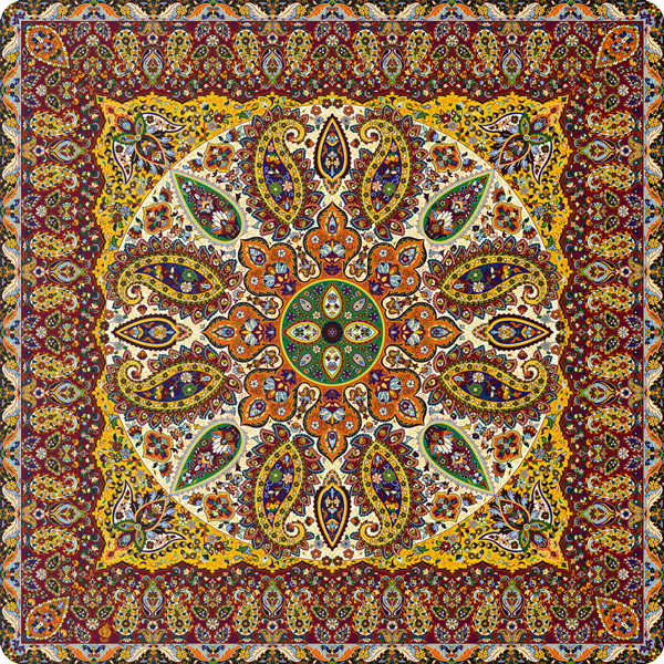 رومیزی مربع ترمه طرح سپنتا کد 851