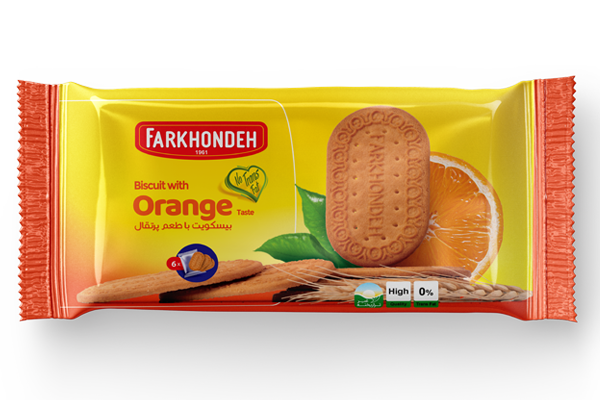 بیسکویت پرتقالی ۴۵×۶ فرخنده