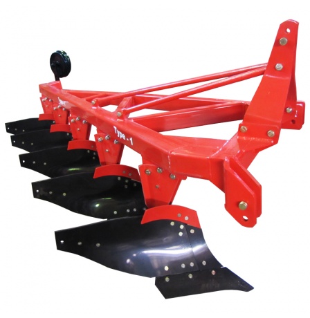 Plows with five red cans