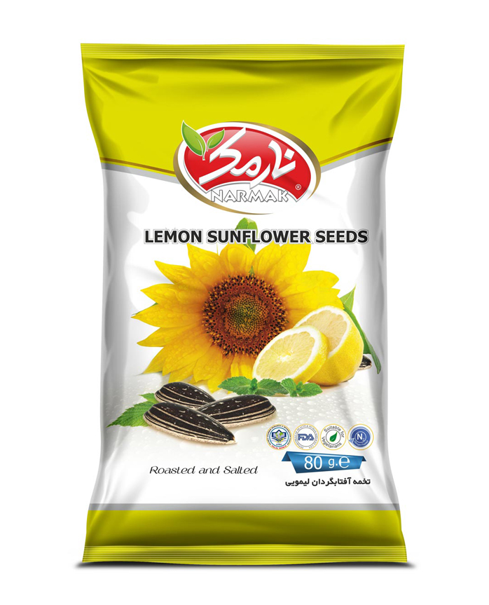 تخمه آفتاب گردان لیمویی 80 گرمی
