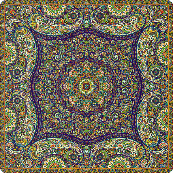 رومیزی مربع ترمه طرح پدیده کد 1016