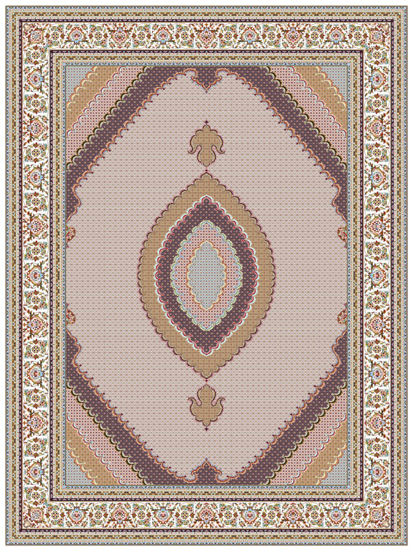 فرش 1200 شانه طرح ریز ماهی اصیل