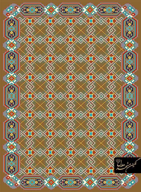 گلیم فرش ماشینی طرح کلاسیک 508