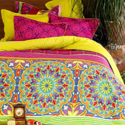 سرویس لحاف دو نفره تک دوز 3 تکه مولتی کالر