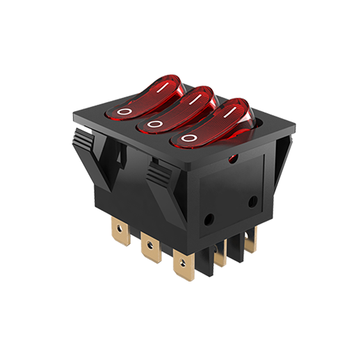 کلید سه پل چراغ دار