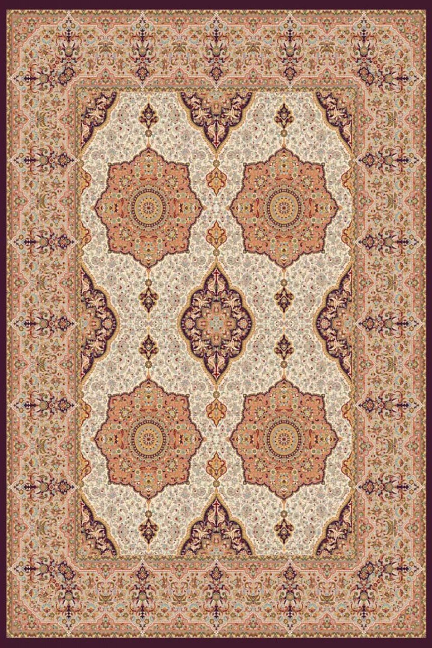 فرش دستباف گونه اکریلیک، 700 شانه 8 رنگ، تراکم 3000 ، ظرافت 1400000 سرنخ 