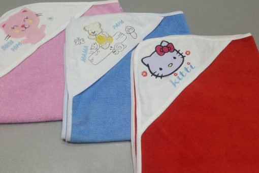 حوله تک کلاه دار کودک ماما پاپا سایز ۹۰