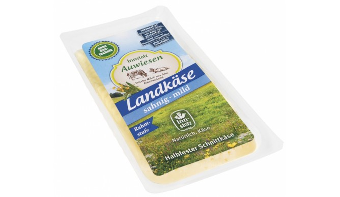 Innstolz Auwiesen country cheese, mild creamy, GM slices 500g, without genetic engineering