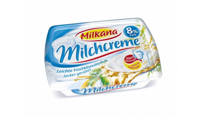 Milkana milk cream light cream cheese preparation