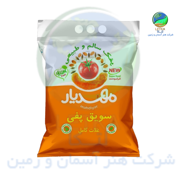 S14-1-10-سویق پفی غلات خانواده(500گرمی) پفک طعم کچاب 