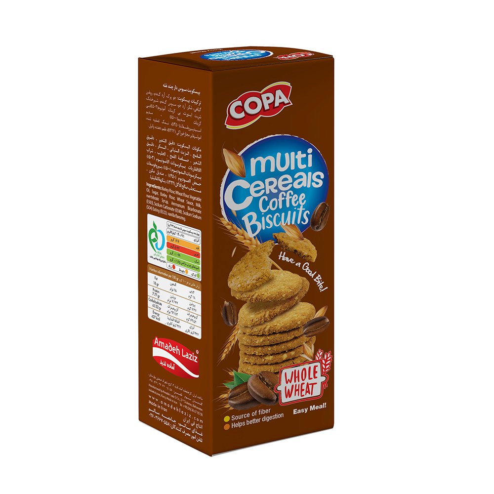 بیسکویت چند غله قهوه