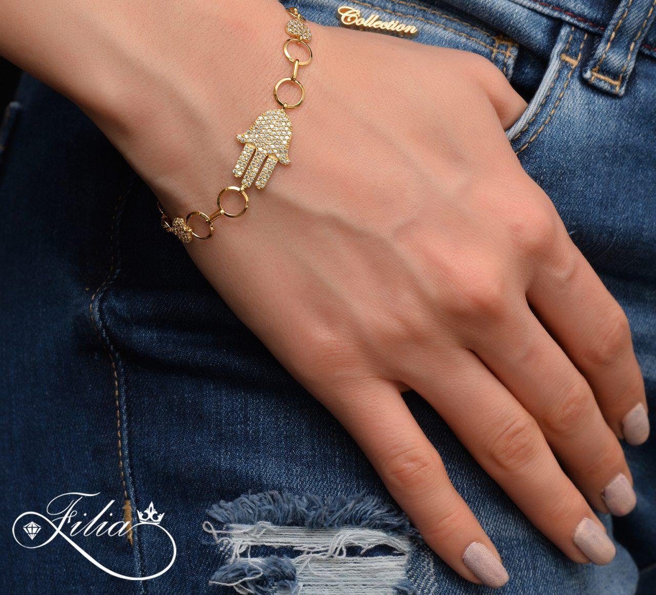 دستبند طلا 18k-750