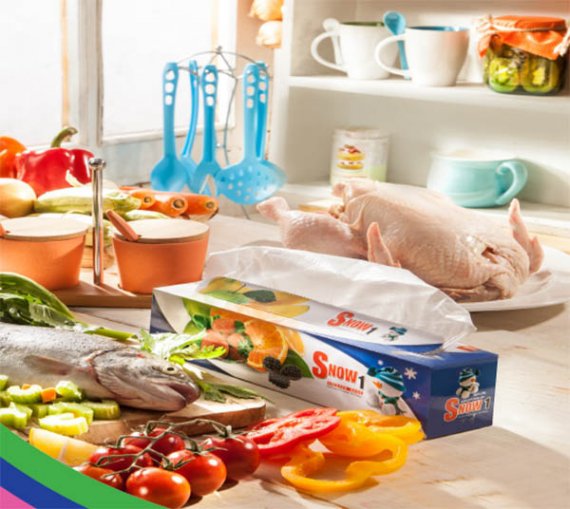 Blue Roll Freezer Bag