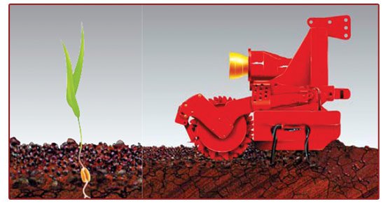 Crushing lump and seed bed maker