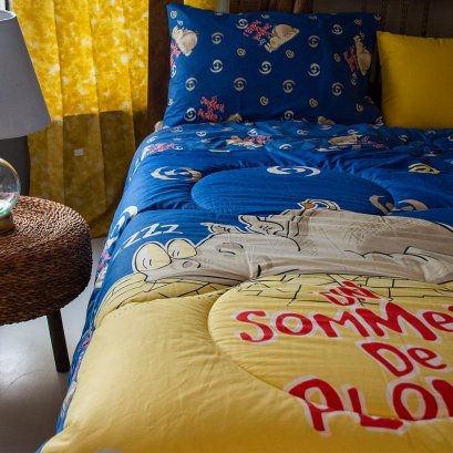 سرویس لحاف یکنفره 2تکه خوشخواب آبی