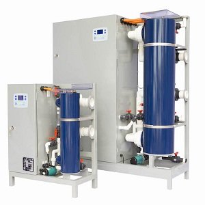 Electrolyzing systems for salt water and chlorine production