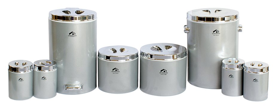 سرویس جهیزیه ۸ پارچه نقره ای درب کروم