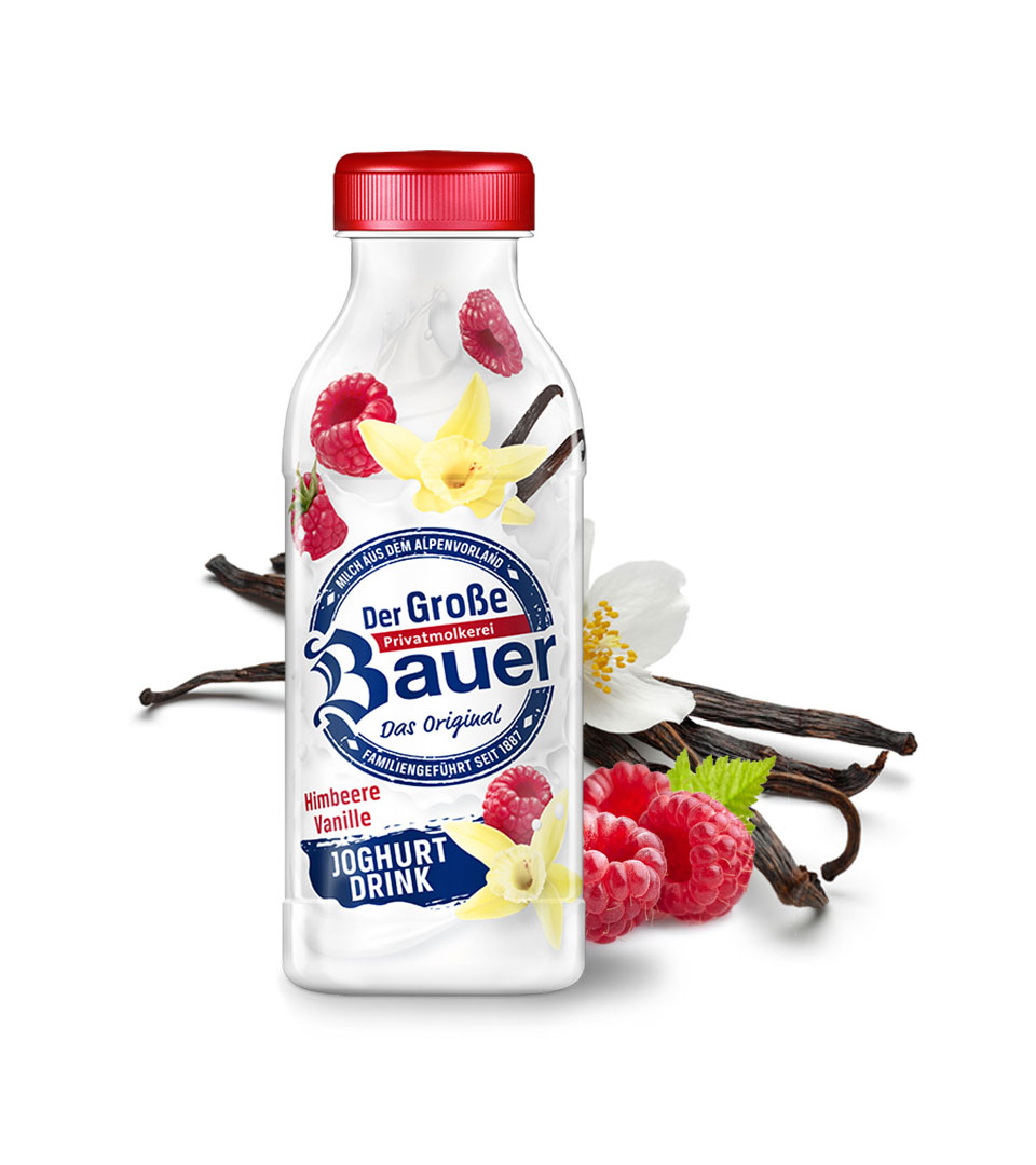 نوشیدنی بزرگ ماست وانیل تمشک 250 گرم